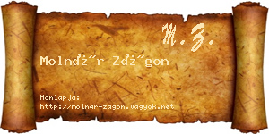 Molnár Zágon névjegykártya